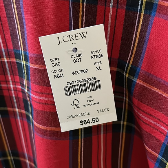 Tartan ruffle-trim woven top - Picture 2 of 5